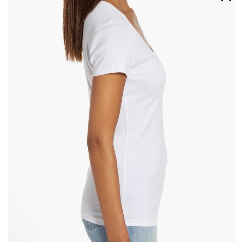 Caslon White Short Sleeve Scoop Neck Tee - Picture 4 of 8